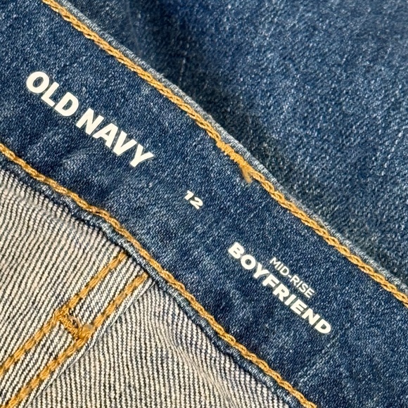 Old Navy Mid Rise Boyfriend Jeans Divine Size 12 - Picture 9 of 14